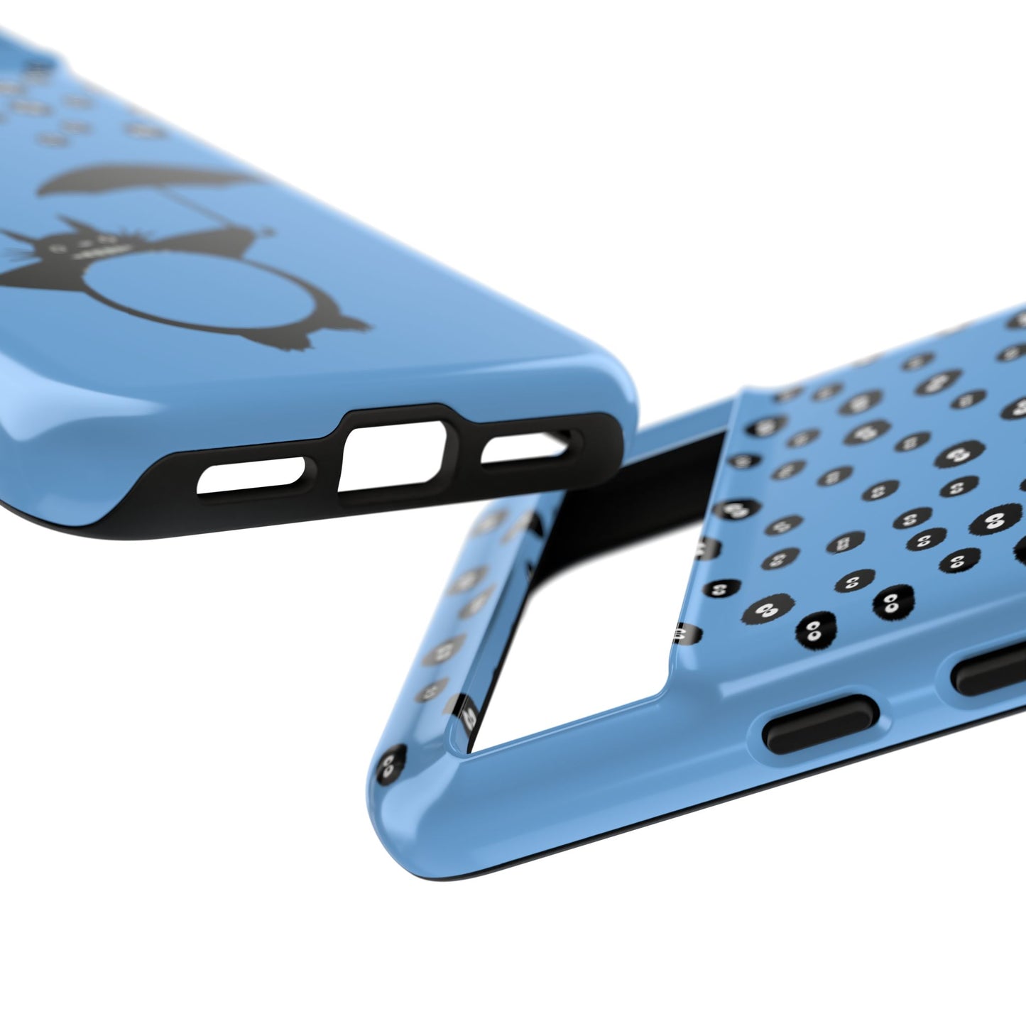 Totoro Umbrella Phone Case – Studio Ghibli-Inspired Totoro Soot Sprite Design