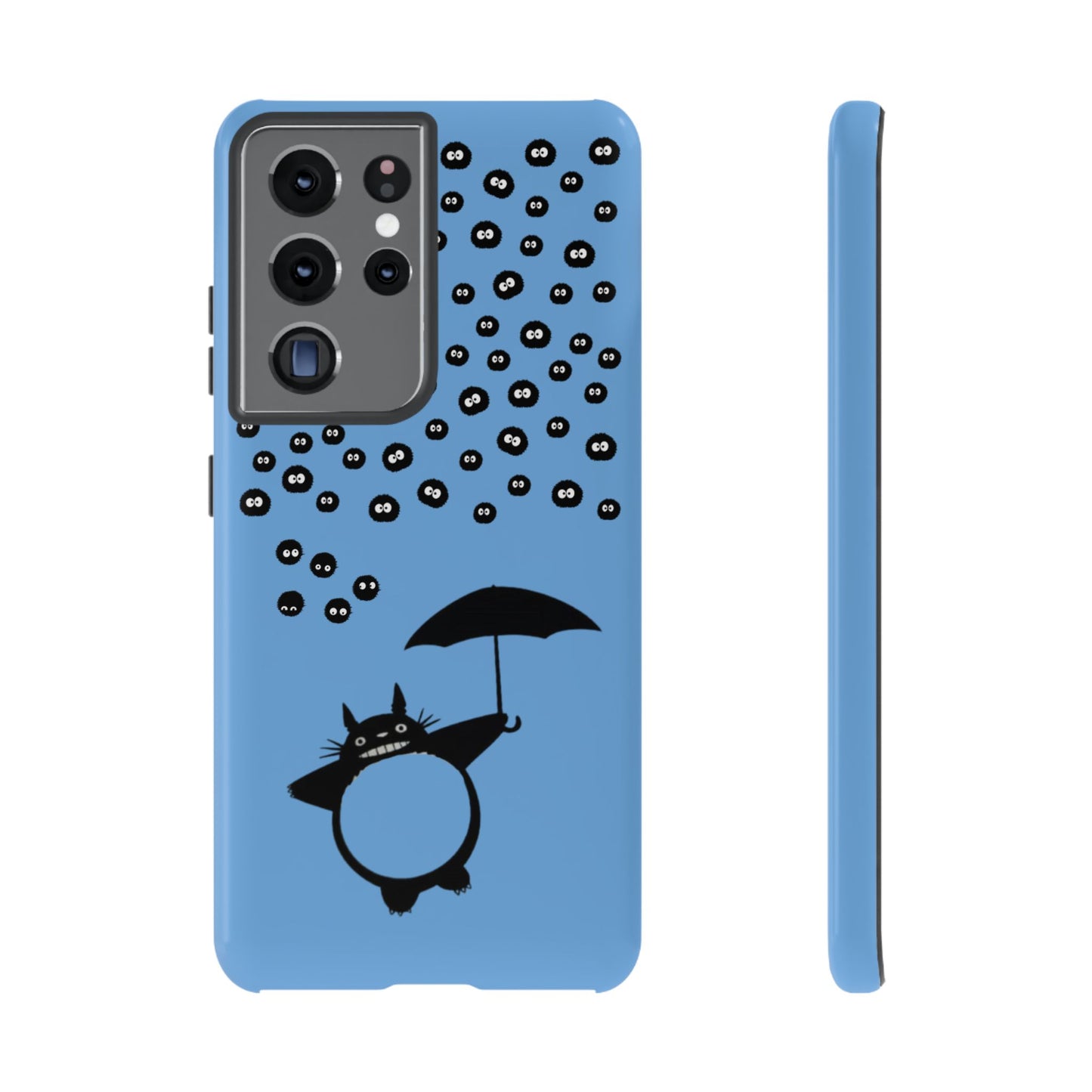 Totoro Umbrella Phone Case – Studio Ghibli-Inspired Totoro Soot Sprite Design