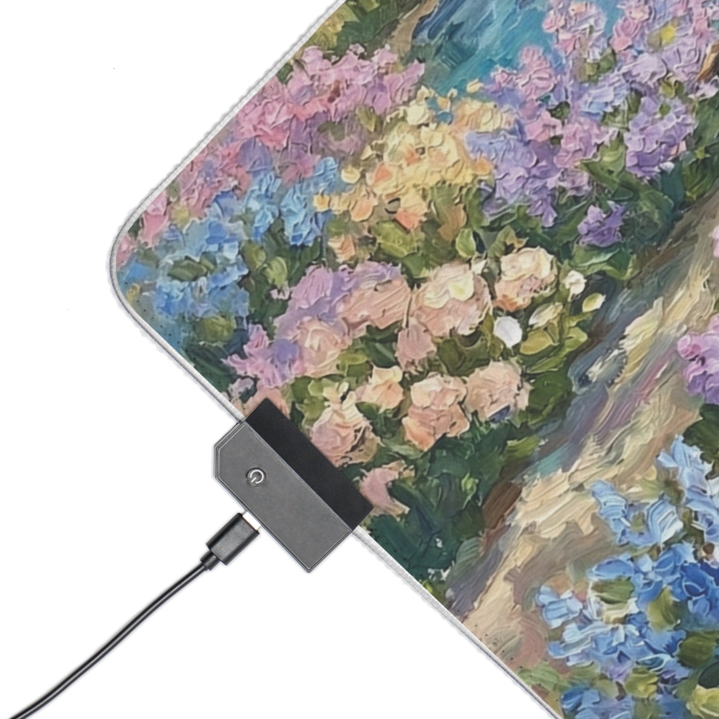 LED Mouse Pad —  Memories Of The Water Spirit , Chihiro & Haku Water Spirit Floral Garden