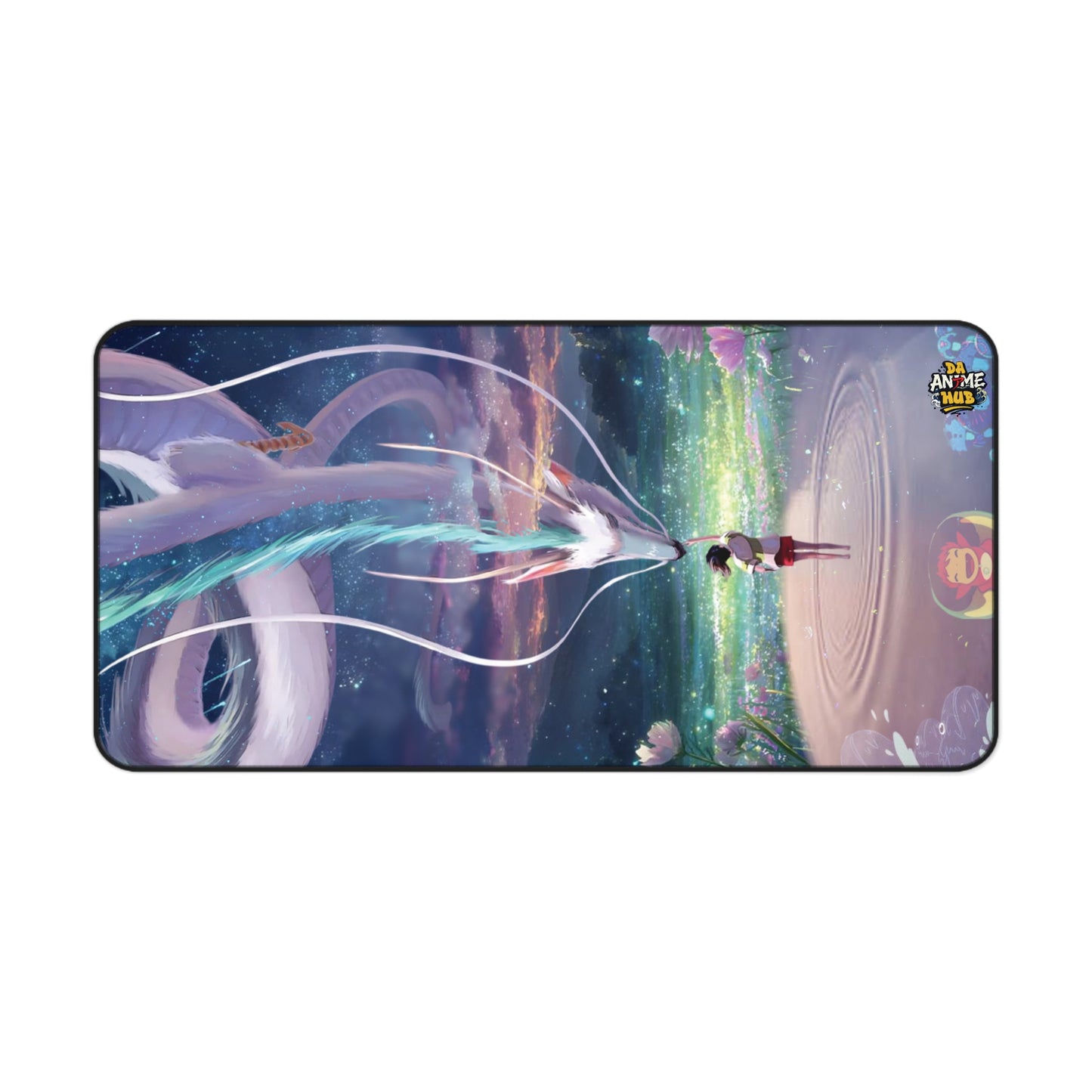 Ghibli-Inspired Desk Mat — Dreamy Haku & Chihiro Artwork