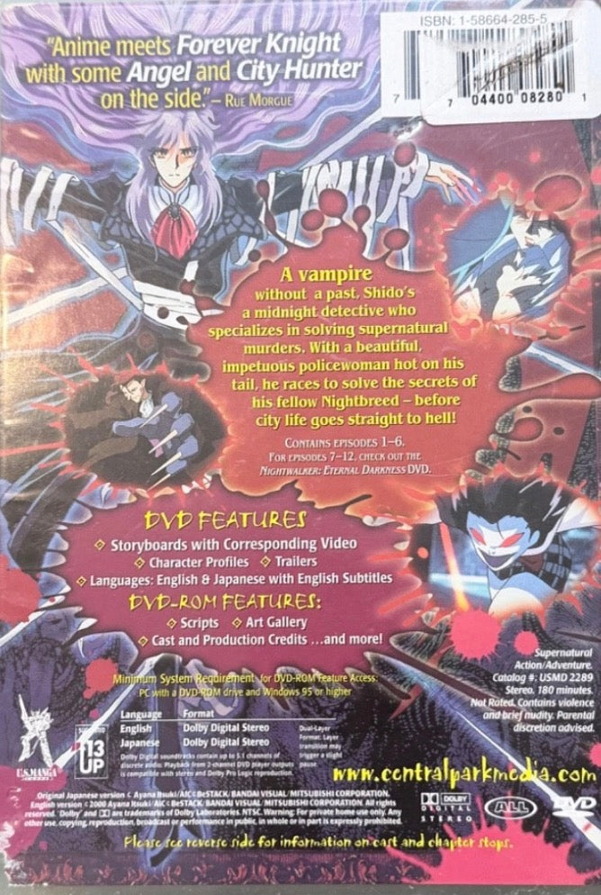 NightWalker - Vol. 1: Midnight Detective (DVD, 2001) ANIME