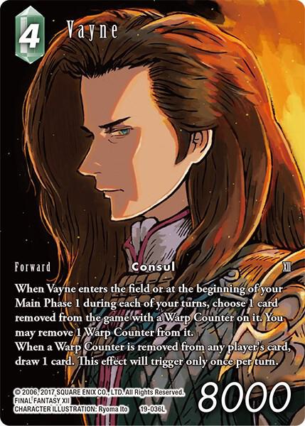 Vayne Full Art ( 19-036L) FInal Fantasy TCG